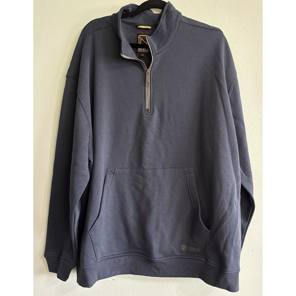 Noble Outfitters Men's 1/2 zip pullover Hoodie Navy Size 3XL Business Casual - Picture 1 of 5